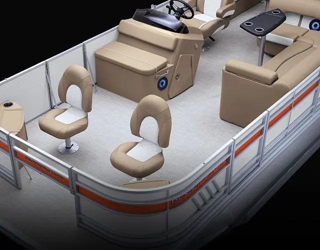 fish pontoon boat layout